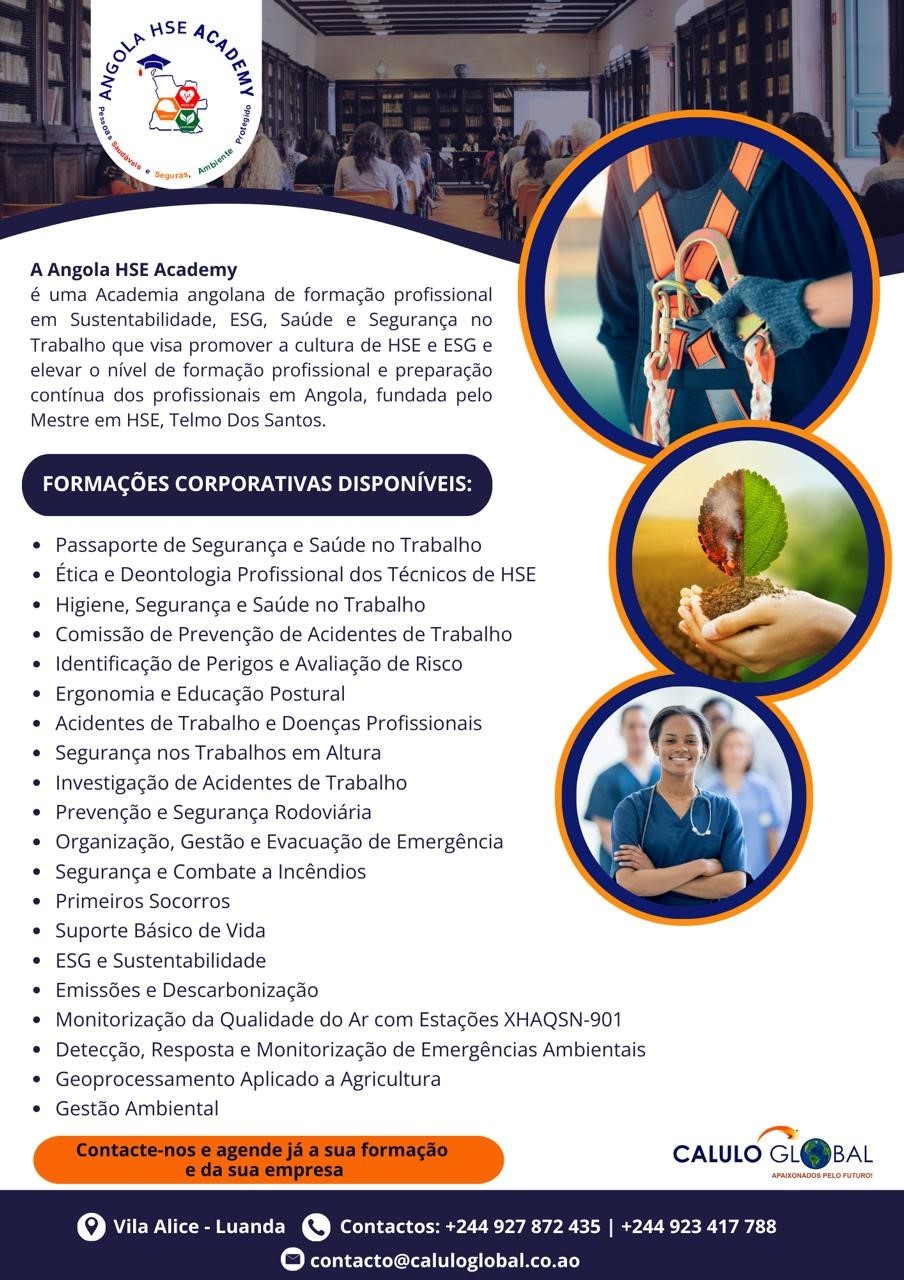Portfolio de Formações - Angola HSE Academy